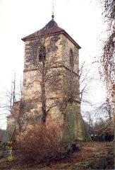 zvonice před zřícením