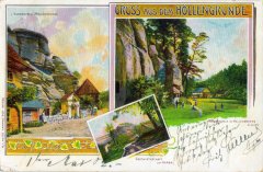 kaple na dobové pohlednici (vlevo)