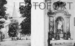 dobová pohlednice s motivem kostela