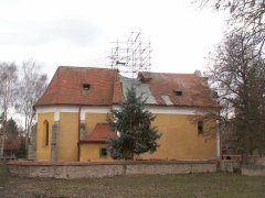 pohled zleva - kostel po odstranění sanktusníku