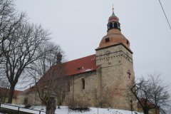 pohled zepředu zleva - opravená věž