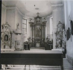 historické foto interiéru kostela