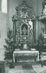 historické foto interiéru kostela