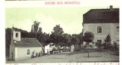 výřez snímku s kaplí z předchozí pohlednice