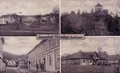 dobová pohlednice vsi s kaplí