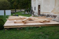 nový krov báně věže