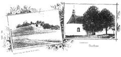 dobová pohlednice s námětem kostela