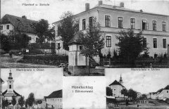 dobová pohlednice vsi s kaplí