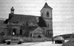 zpustošený kostel