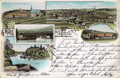 kaple na dobové pohlednici (na prostředním snímku, vlevo)