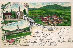 kaple na dobové pohlednici