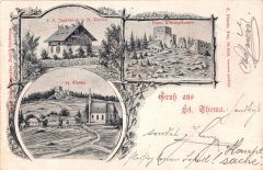 kostel na dobové pohlednici