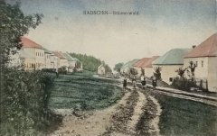 historické foto vsi s kaplí