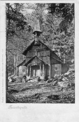 původní kaple na dobové pohlednici