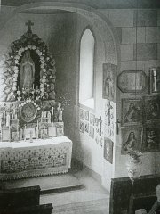 historické foto interiéru kaple