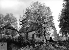oprava věže kostela