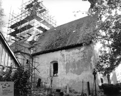 oprava věže kostela