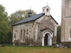 pohled zepředu zleva - nová střecha