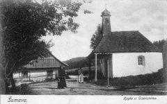 kaple na dobové pohlednici