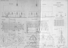 plány kostela podle zaměření z roku 1928
