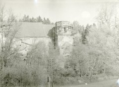 starší foto kostela - oprava střechy věže