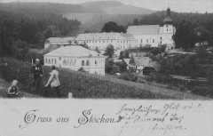 dobová pohlednice poutního areálu