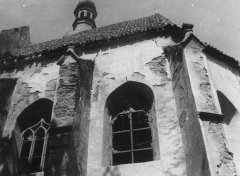 starší foto kostela - zadní část zprava