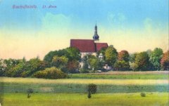 dobová pohlednice s motivem kostela