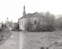 starší foto kostela - pohled zezadu zprava