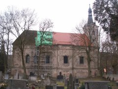 pohled zleva - oprava střechy