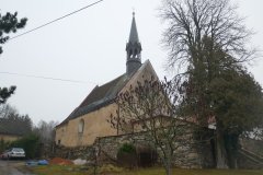 pohled zepředu zleva - oprava ohradní zdi