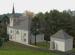 vizualizace obou kaplí po opravě