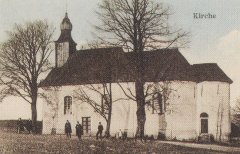 výřez snímku s kostelem z předchozí pohlednice