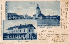 kostel na dobové pohlednici