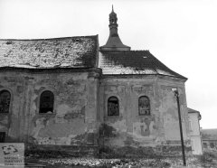 kostel před zřícením krovu