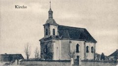 starší pohlednice s kostelem