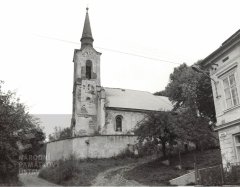 starší foto kostela - pohled zprava