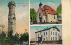 dobová pohlednice vsi s kaplí