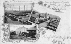 dobová pohlednice města s kostelem