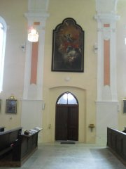 oltářní obraz z kostela ve Valkeřicích nad bočním vchodem