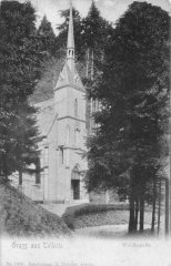 dobová pohlednice s motivem kaple