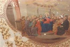 fresková malba na stropě kostela
