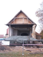 zajištění zdiva po zřícení průčelí