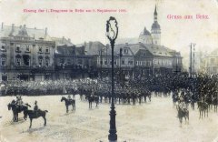 dobová pohlednice města s kostelem