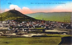 dobová pohlednice města s kostelem