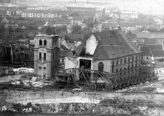 příprava kostela na přesun