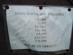 smutný osud kostela