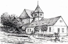 kresba kostela od Kurta Ruzicky