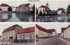dobová pohlednice vsi s kostelem