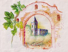 kresba kostela